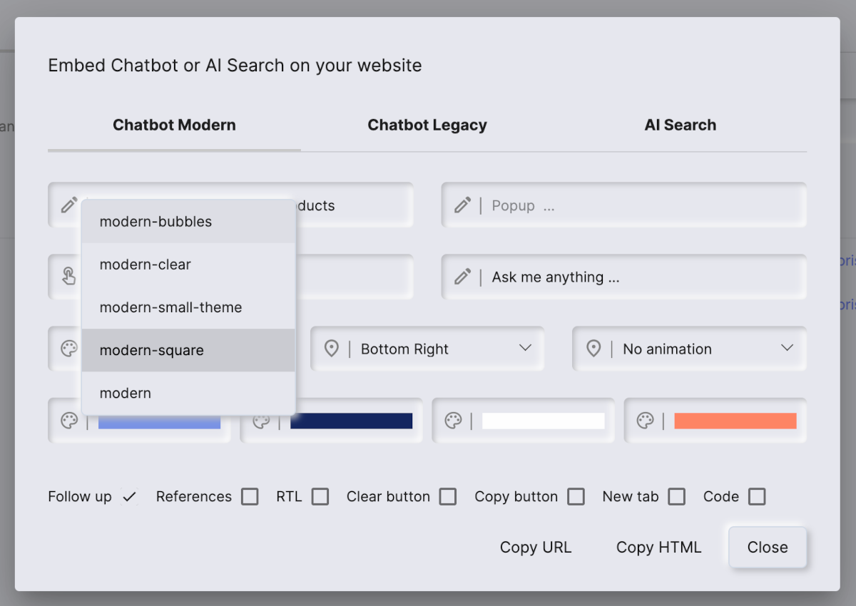 Embedding your AI Chatbot