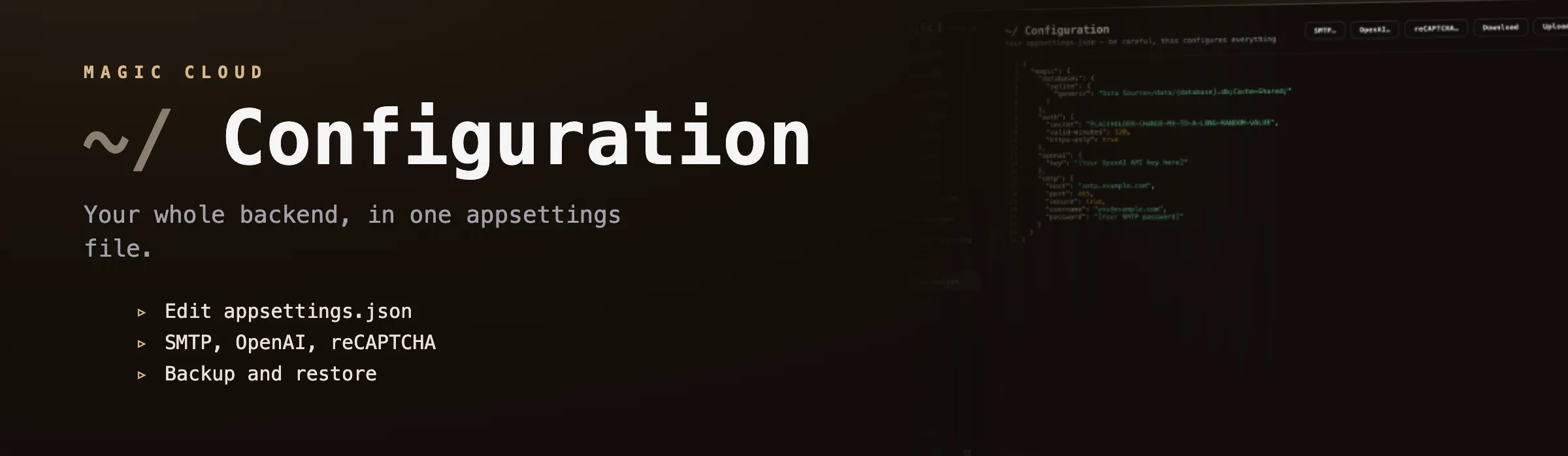 The Configuration component
