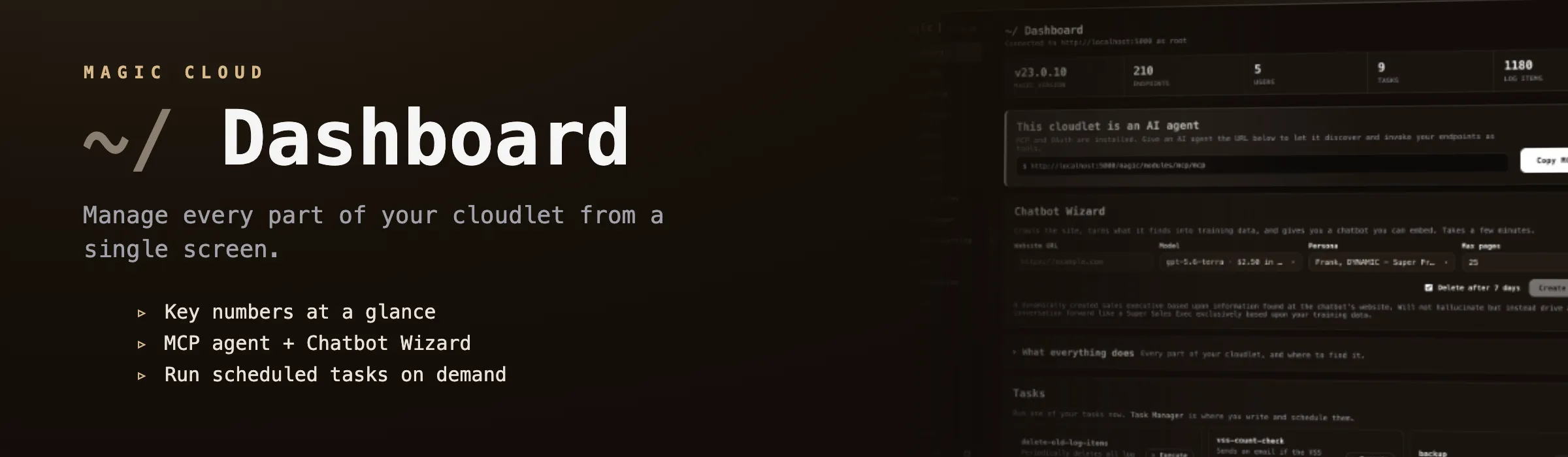 The Magic dashboard