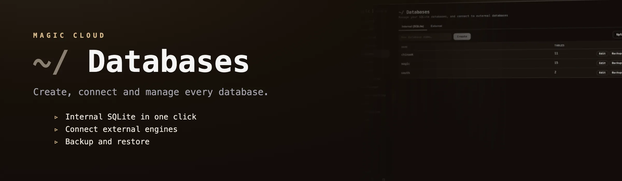 The Databases component