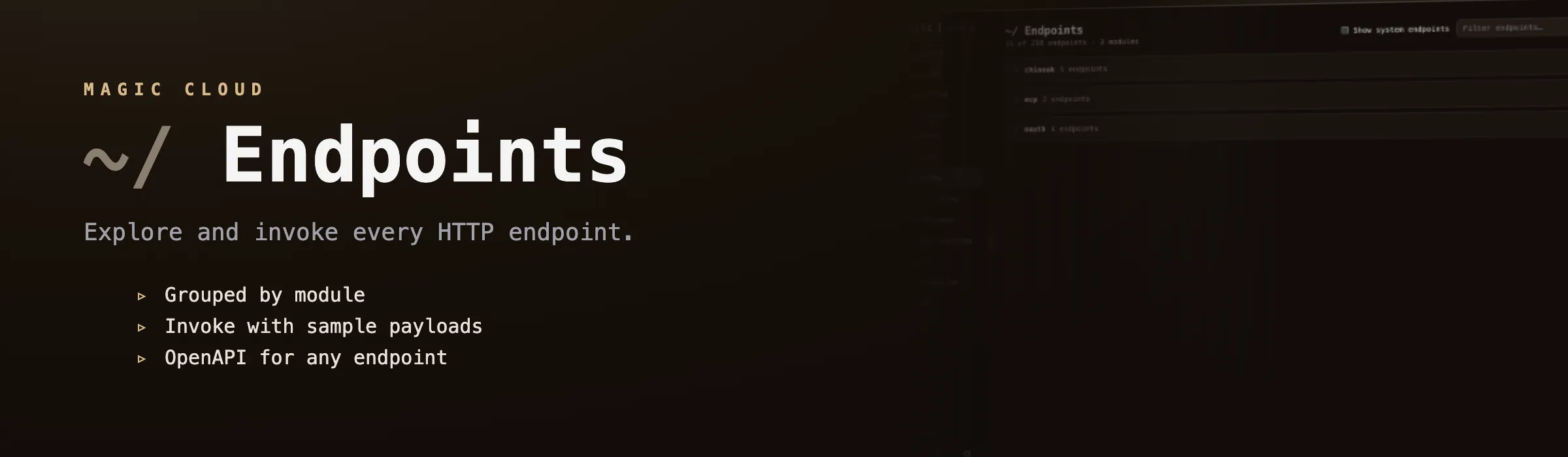 The Endpoints component