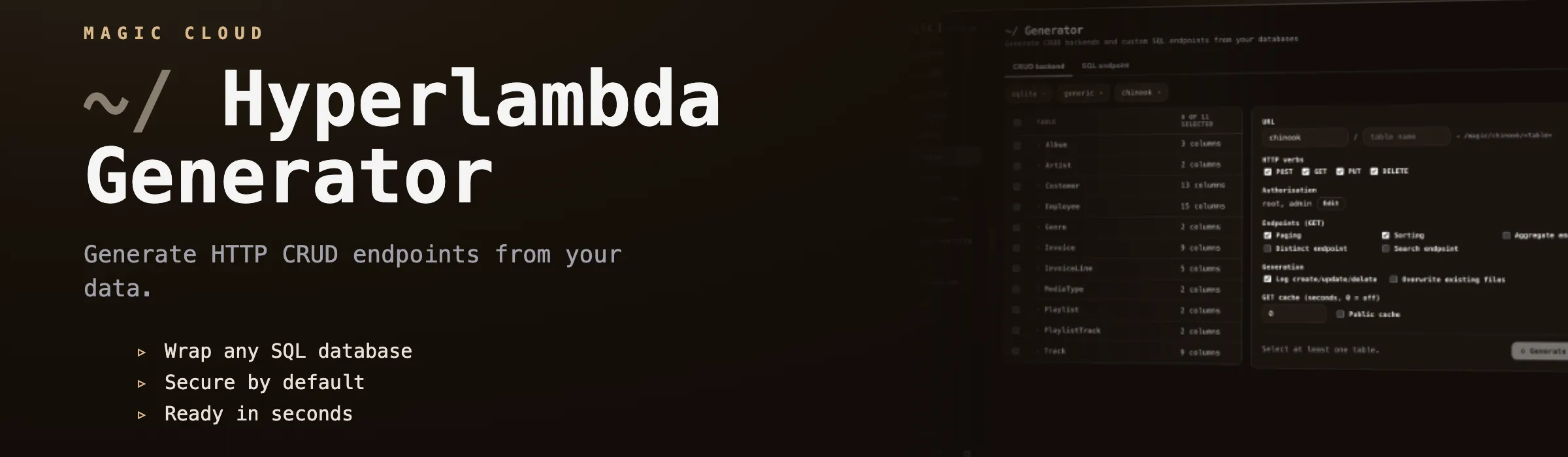 The Hyperlambda Generator