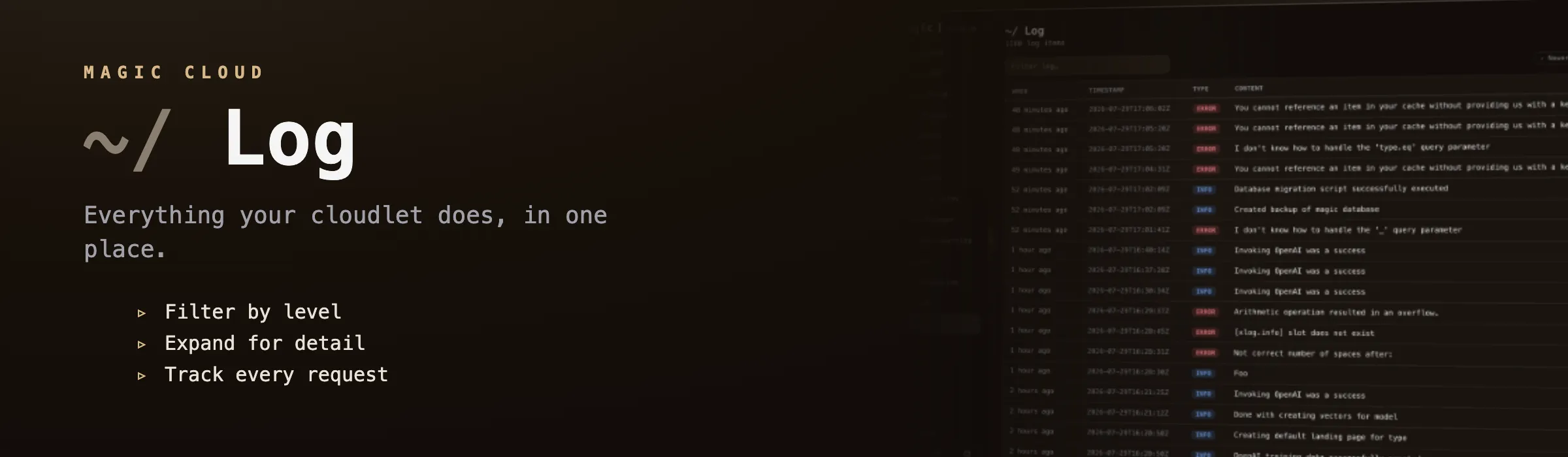 The Log component