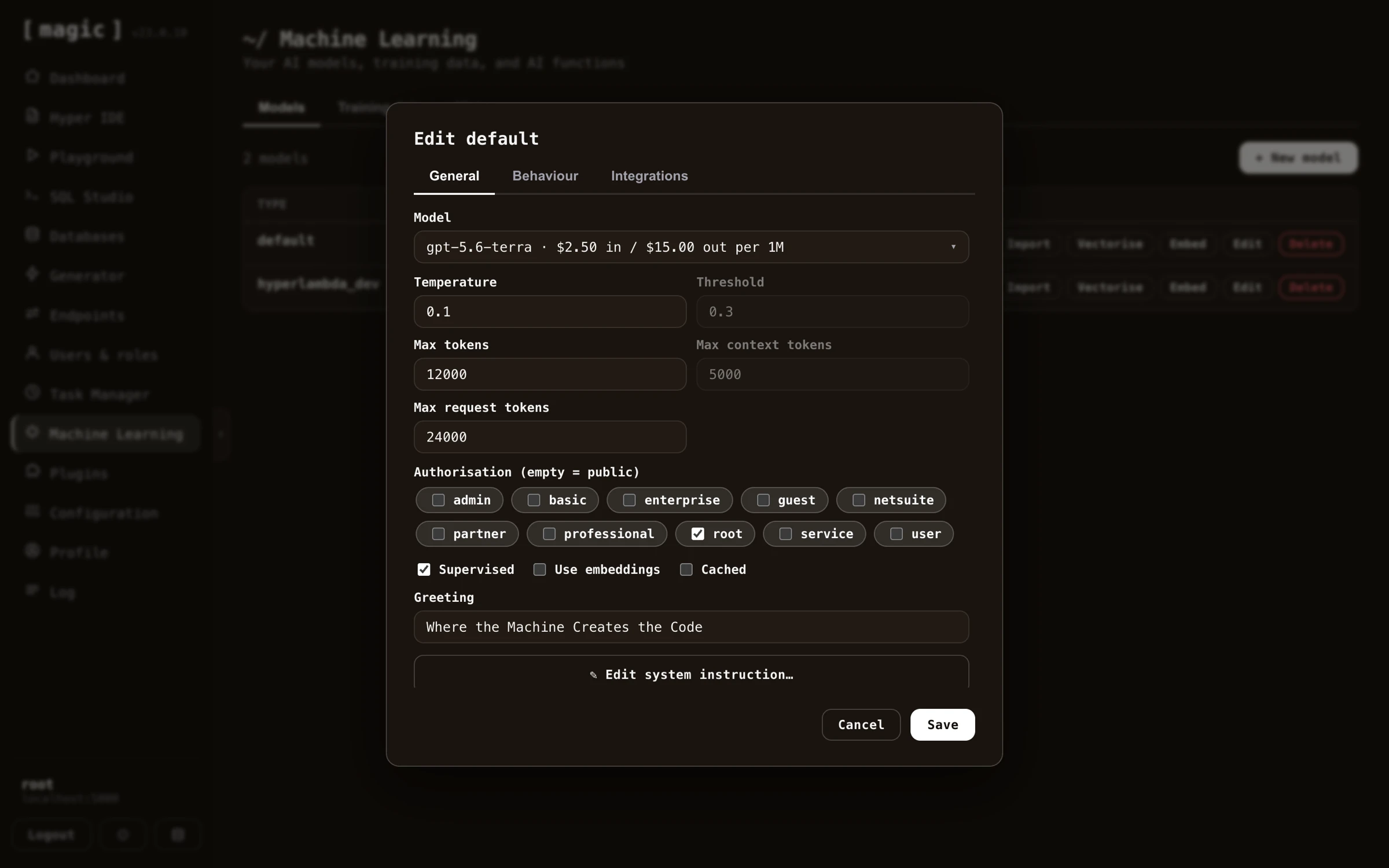 Max Context Window value for your machine learning model