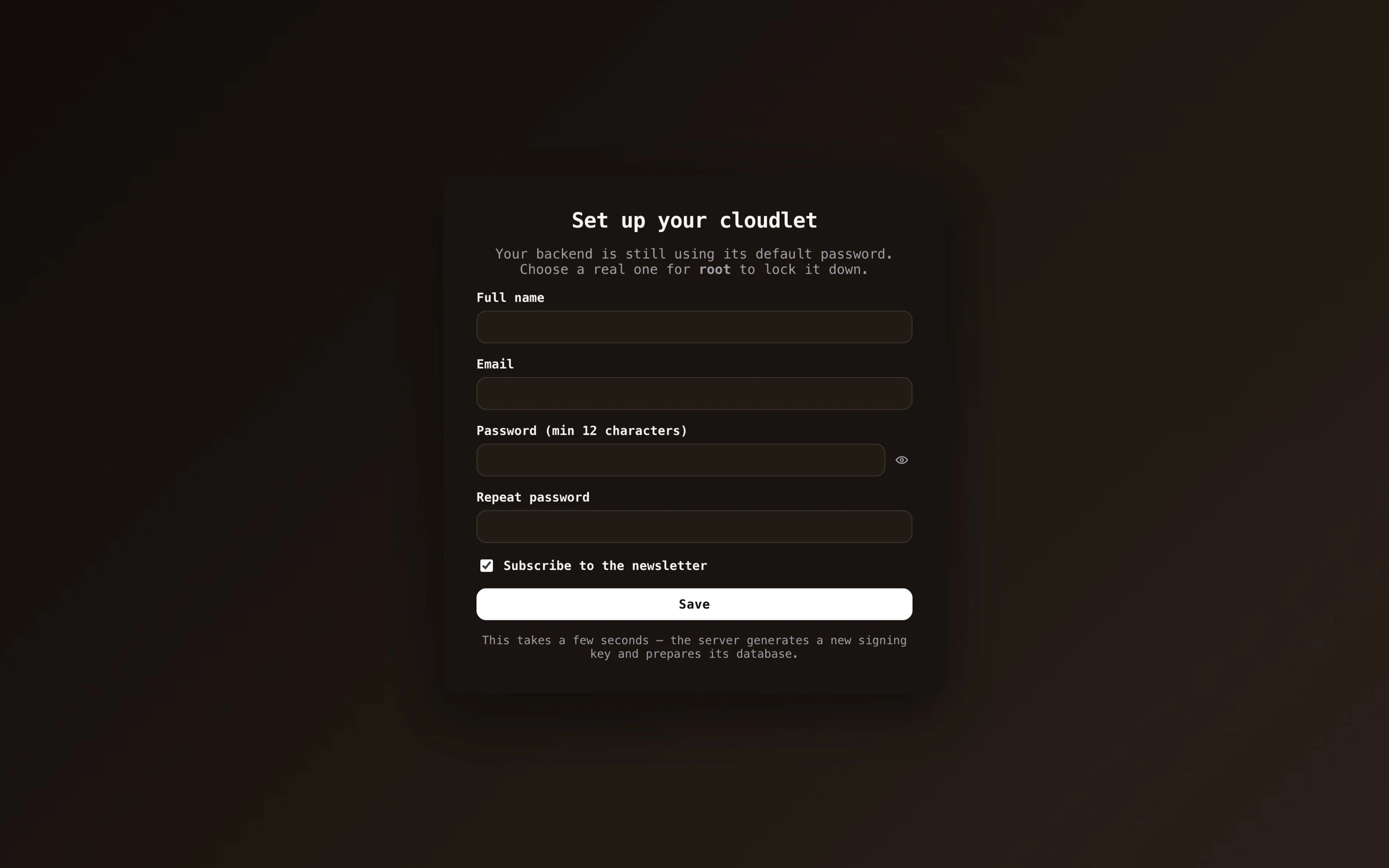 Screenshot of initially configuring Magic after installing it on your VPS